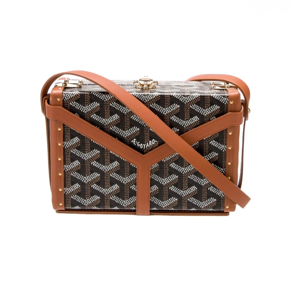 Goyard Black and Brown Trunk Bag